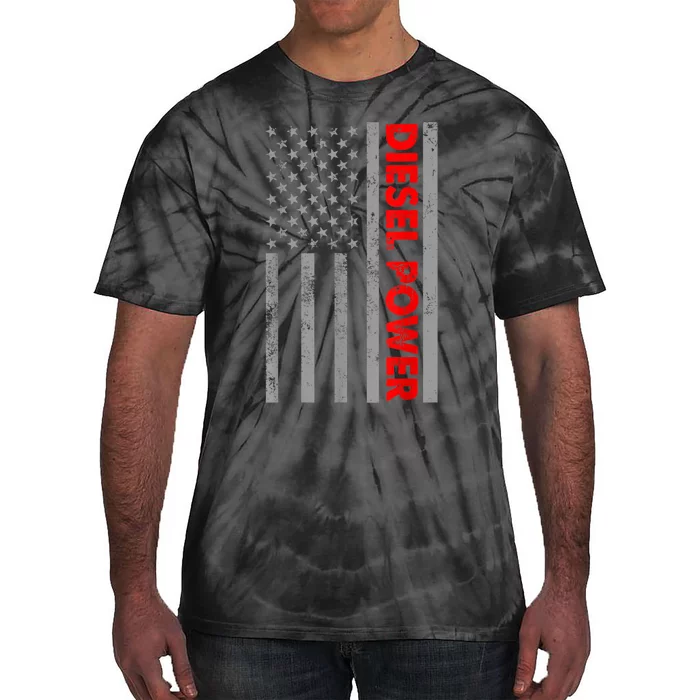 Diesel Power USA Flag Truck Turbo Brothers Mechanic Tie-Dye T-Shirt