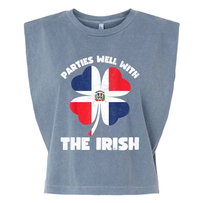 Dominican Parties Well The Irish, Dominican St Patricks Day Garment-Dyed Women's Muscle Tee