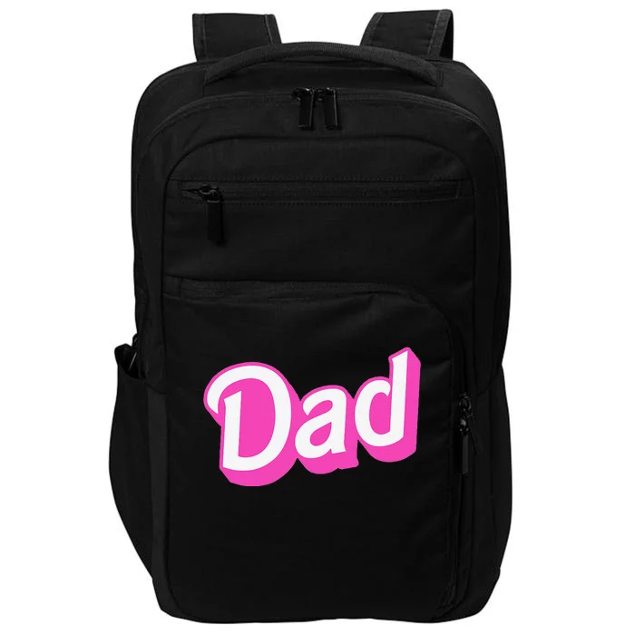 Dad Pin.K & White Overlapping Font Halloween Impact Tech Backpack