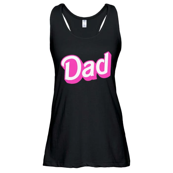 Dad Pin.K & White Overlapping Font Halloween Ladies Essential Flowy Tank