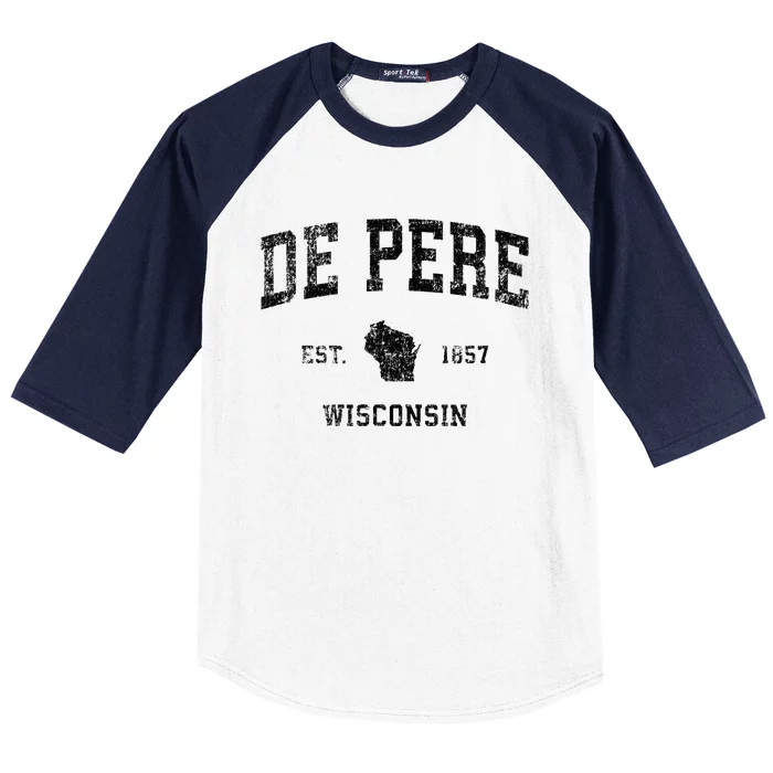 De Pere Wisconsin Wi Vintage Sports Design Baseball Sleeve Shirt