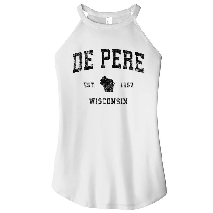 De Pere Wisconsin Wi Vintage Sports Design Women’s Perfect Tri Rocker Tank