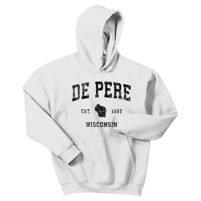 De Pere Wisconsin Wi Vintage Sports Design Kids Hoodie