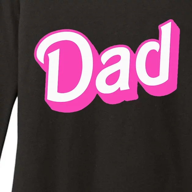 Dad Pink & White Overlapping Font Halloween Womens CVC Long Sleeve Shirt