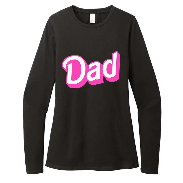 Dad Pink & White Overlapping Font Halloween Womens CVC Long Sleeve Shirt