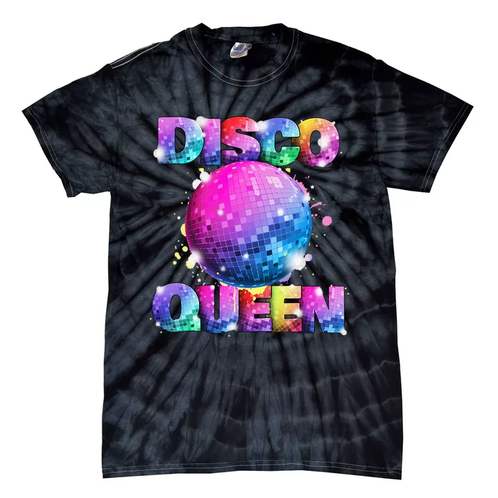 Disco Queen 70s Themed Dancing Seventies Ball Costume Tie-Dye T-Shirt