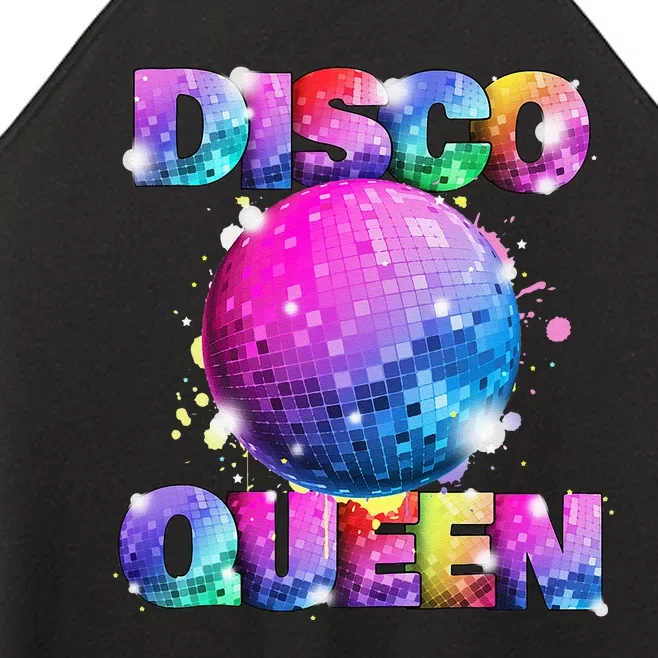 Disco Queen 70s Themed Dancing Seventies Ball Costume Women’s Perfect Tri Rocker Tank