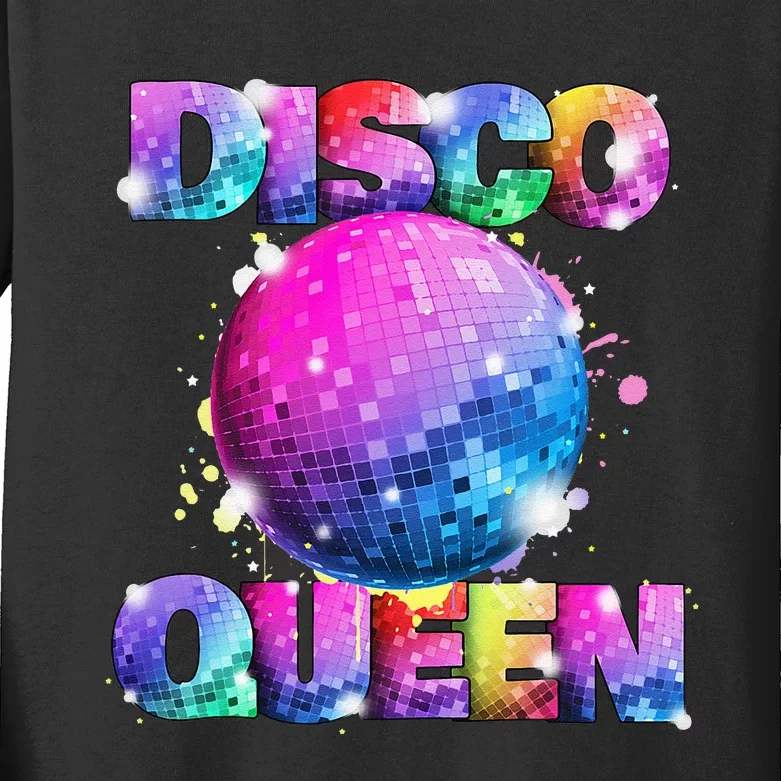 Disco Queen 70s Themed Dancing Seventies Ball Costume Kids Long Sleeve Shirt