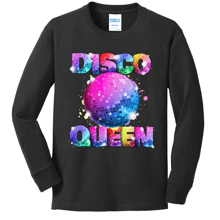 Disco Queen 70s Themed Dancing Seventies Ball Costume Kids Long Sleeve Shirt