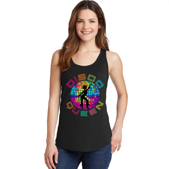 Disco Queen 70S Disco Themed Vintage Seventies Costume Ladies Essential Tank