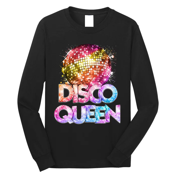 Disco Queen 70s Disco Themed Vintage Seventies Costume Long Sleeve Shirt