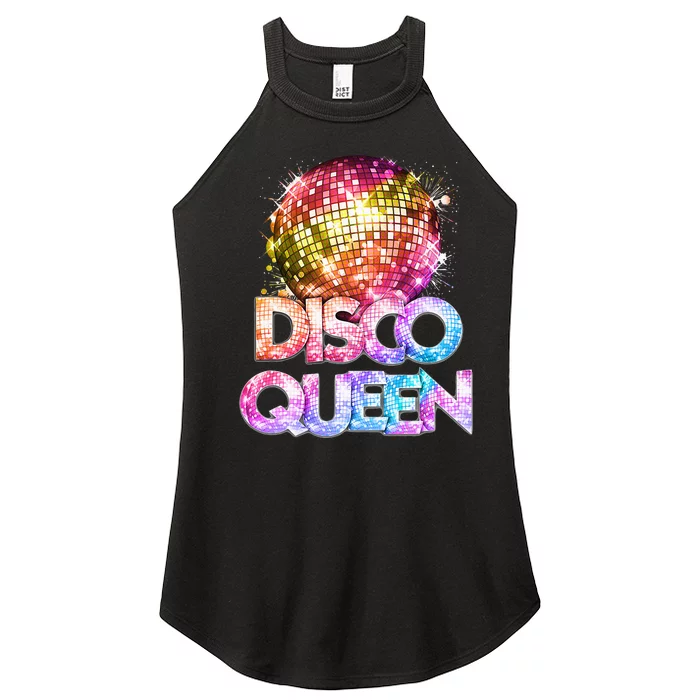 Disco Queen 70s Disco Themed Vintage Seventies Costume Women’s Perfect Tri Rocker Tank