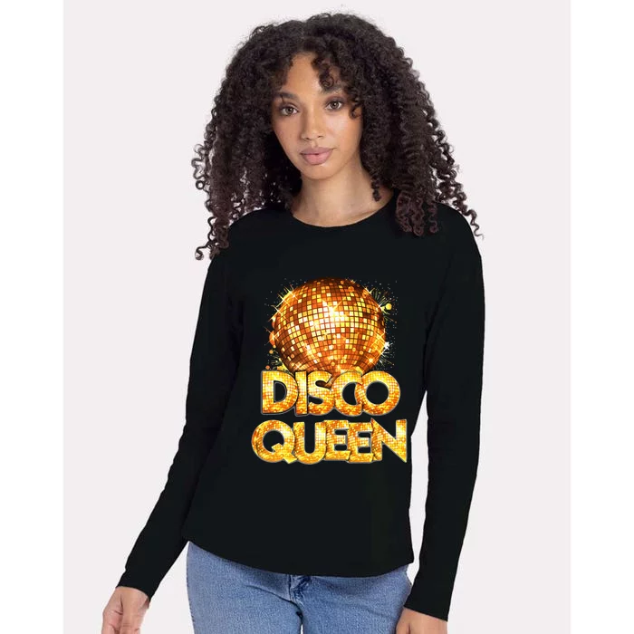 Disco Queen 70s Themed Vintage Disco Fever Costume Womens Cotton Relaxed Long Sleeve T-Shirt