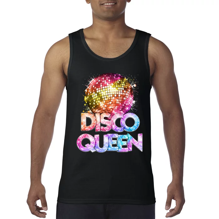 Disco Queen  70s Disco Themed Vintage Seventies Costume Tank Top