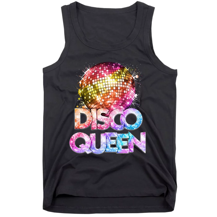 Disco Queen  70s Disco Themed Vintage Seventies Costume Tank Top