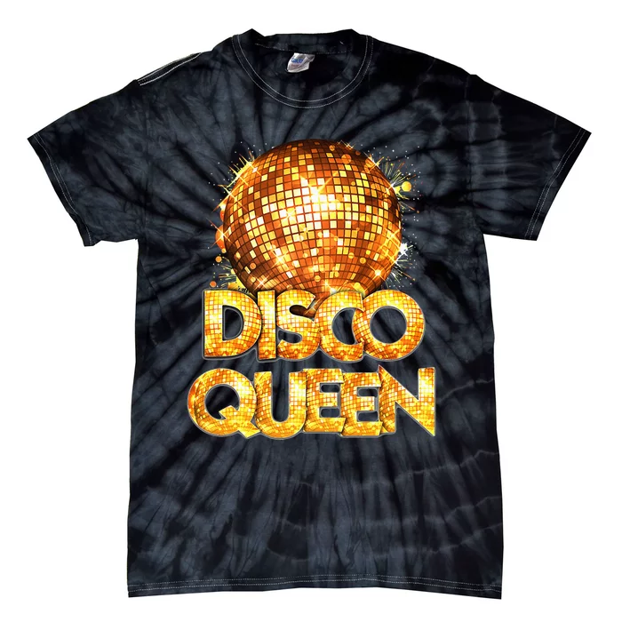 Disco Queen 70s Themed Vintage Disco Fever Costume Tie-Dye T-Shirt