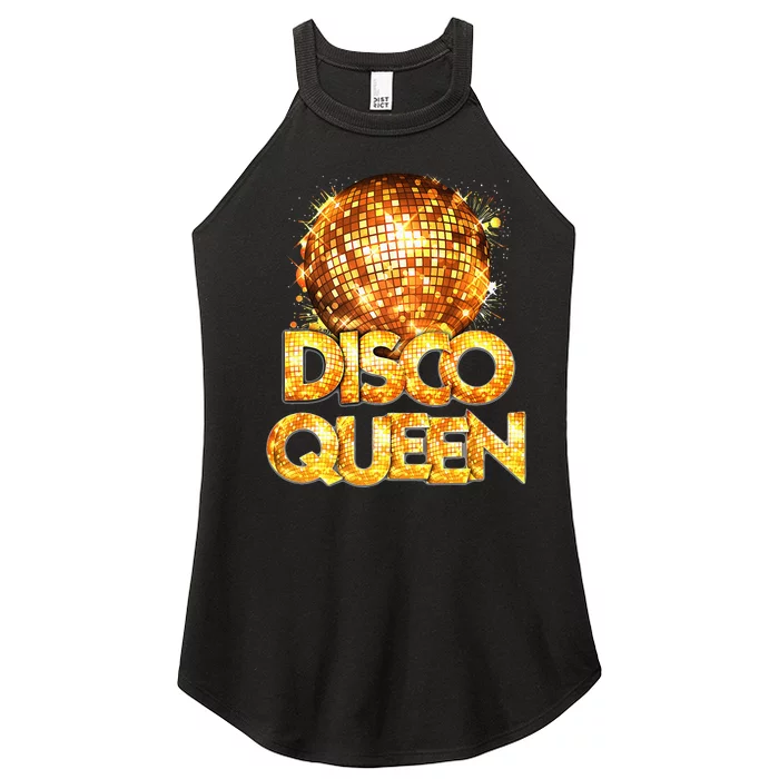 Disco Queen 70s Themed Vintage Disco Fever Costume Women’s Perfect Tri Rocker Tank