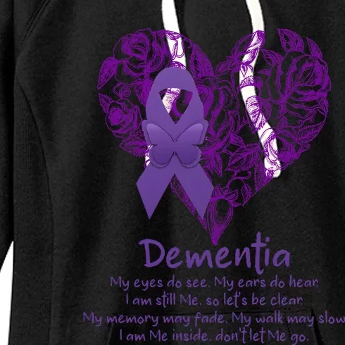 Dementia Quote AlzheimerS Support Women's Fleece Hoodie