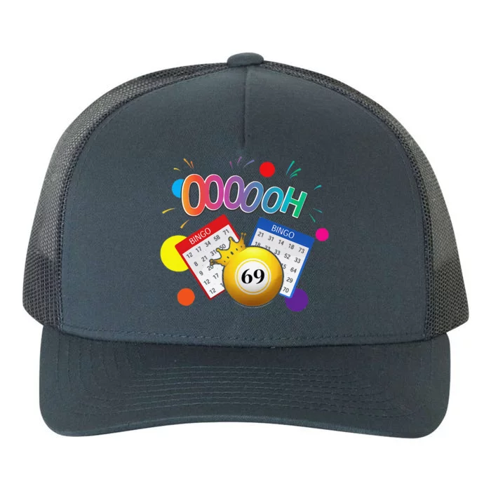 Drag Queen Bingo Funny Oooooh 69 Bingo Fan Lgbt Bingo Ball Yupoong Adult 5-Panel Trucker Hat