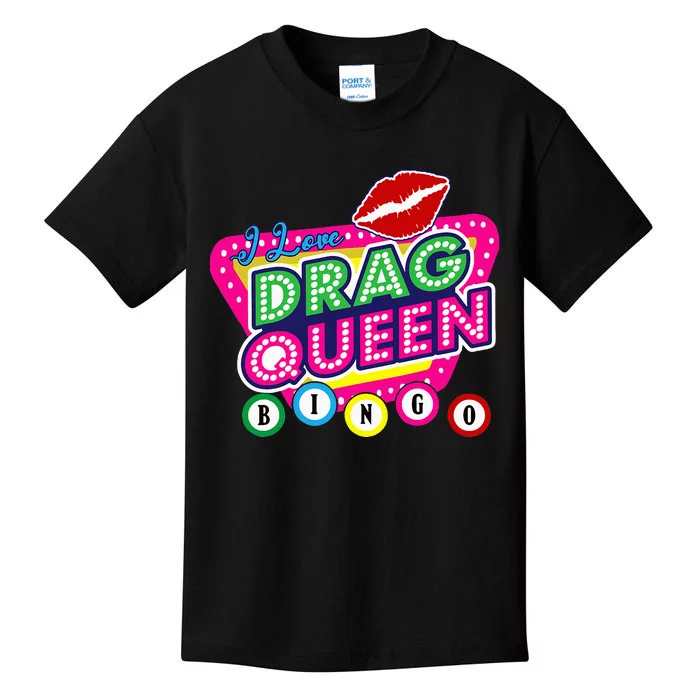 Drag Queen Bingo Funny I Love Drag Queen Bingo Fan Lgbt Kids T-Shirt