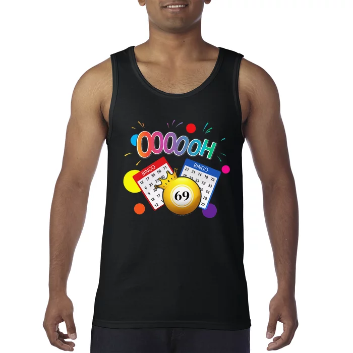 Drag Queen Bingo Funny Oooooh 69 Bingo Fan LGBT Bingo Ball Tank Top