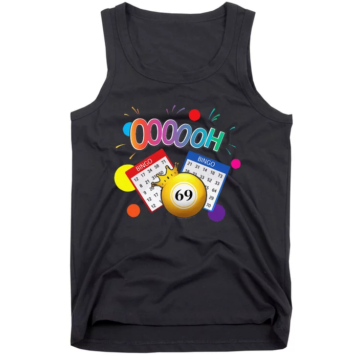 Drag Queen Bingo Funny Oooooh 69 Bingo Fan LGBT Bingo Ball Tank Top