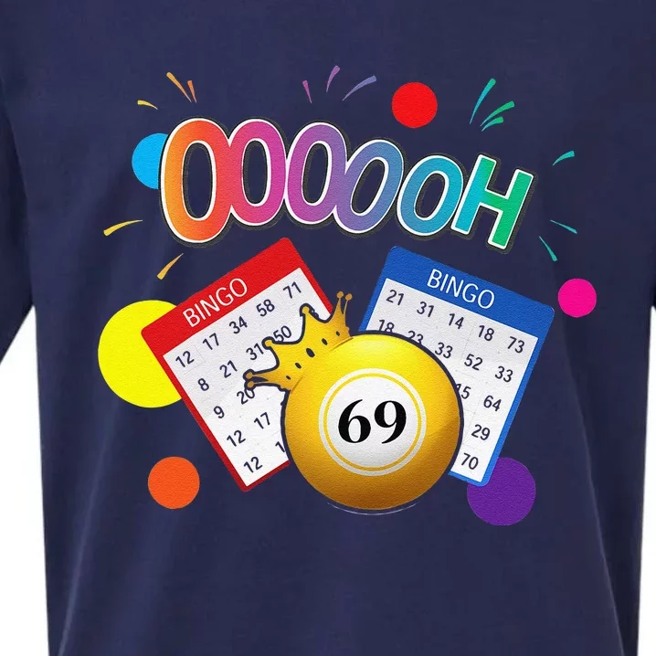 Drag Queen Bingo Funny Oooooh 69 Bingo Fan LGBT Bingo Ball Sueded Cloud Jersey T-Shirt