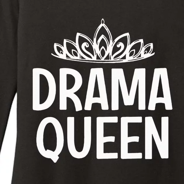 Drama Queen Crown Funny Jokes Sarcastic Sayings Womens CVC Long Sleeve Shirt