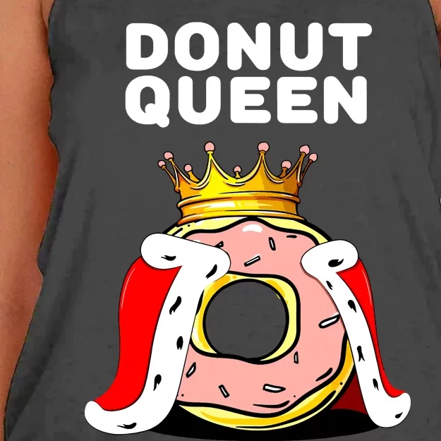 Donut Queen Doughnuts Funny Donut Lover Cute Donut Women's Knotted Racerback Tank