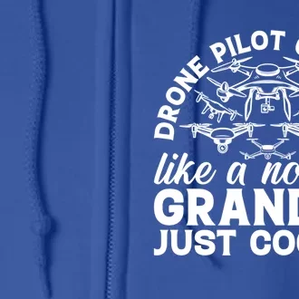 Drone Quadcopter Drone Pilot Grandpa Grandpa Drone Pilot Gift Full Zip Hoodie