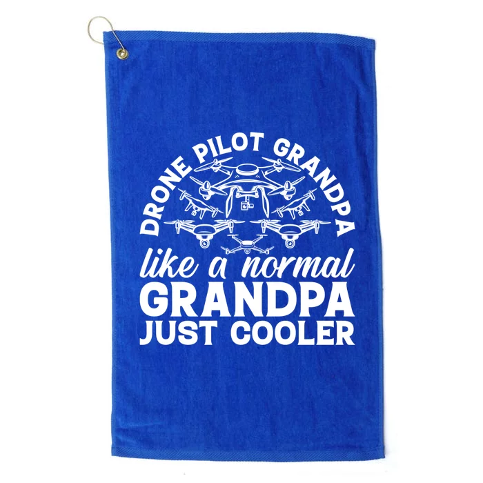 Drone Quadcopter Drone Pilot Grandpa Grandpa Drone Pilot Gift Platinum Collection Golf Towel