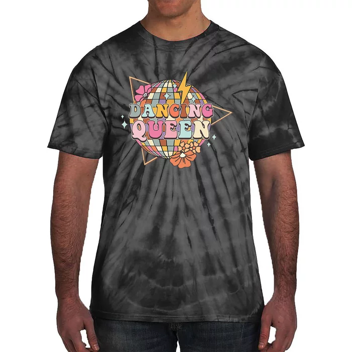 Disco Queen Dance Mom Dancing Queen Vintage Dancing 70s Tie-Dye T-Shirt