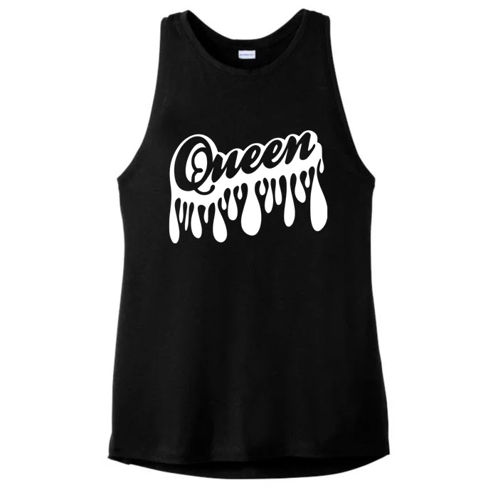 Drip Queen Dripping Black Woman Ladies Tri-Blend Wicking Tank