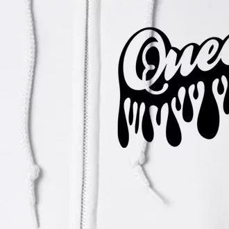 Drip Queen Dripping Black Woman Full Zip Hoodie