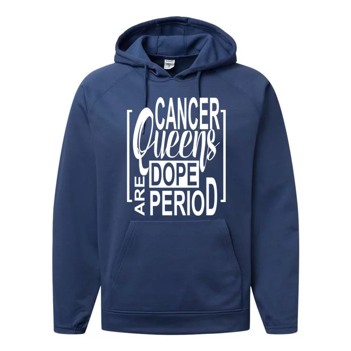 Dope Queen Decor Graphic Black Cancer Astrology Zodiac Gift Performance Fleece Hoodie