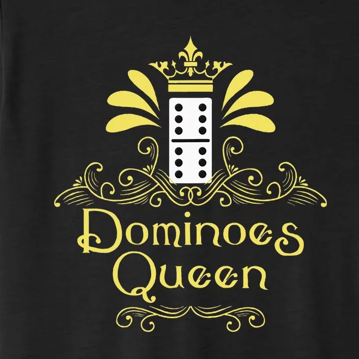 Dominoes Queen Domino Player Dominoes Lover Tile Game ChromaSoft Performance T-Shirt