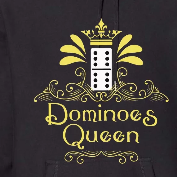 Dominoes Queen Domino Player Dominoes Lover Tile Game Premium Hoodie