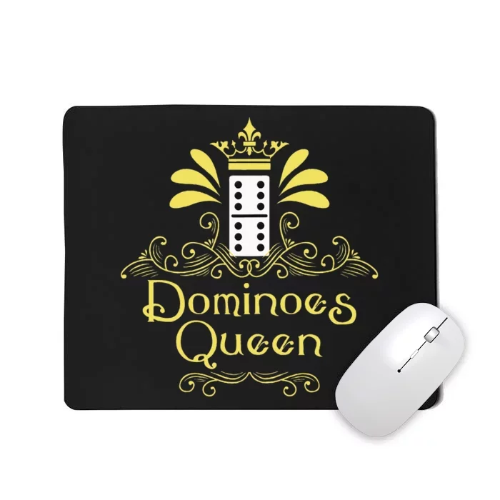 Dominoes Queen Domino Player Dominoes Lover Tile Game Mousepad