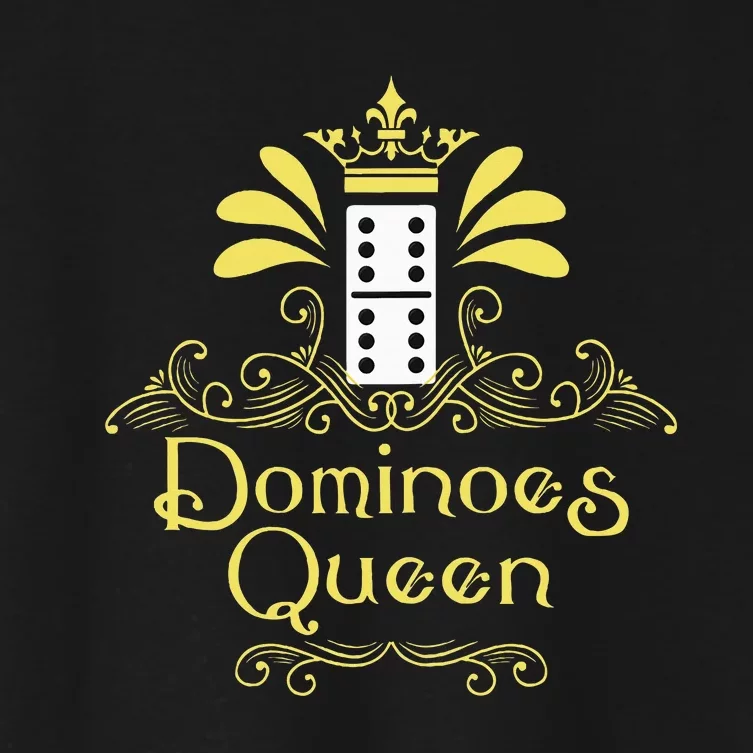 Dominoes Queen Domino Player Dominoes Lover Tile Game Women's Crop Top Tee