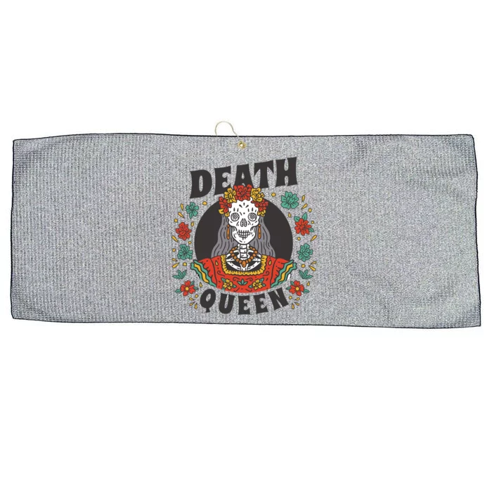 Death Queen Floral Large Microfiber Waffle Golf Towel