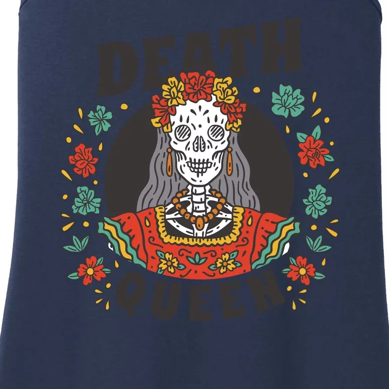 Death Queen Floral Ladies Essential Tank