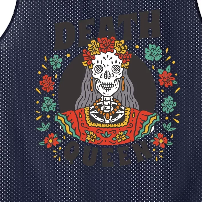 Death Queen Floral Mesh Reversible Basketball Jersey Tank