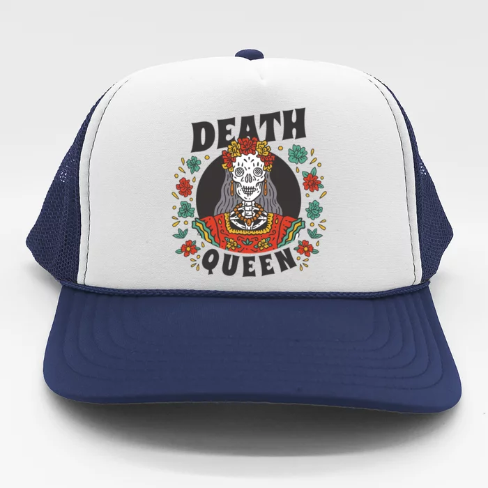 Death Queen Floral Trucker Hat