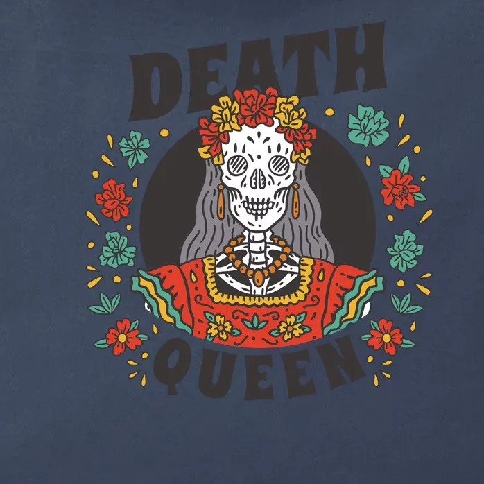 Death Queen Floral Zip Tote Bag