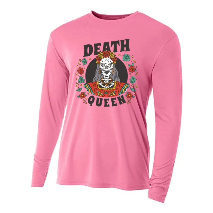 Death Queen Floral Cooling Performance Long Sleeve Crew