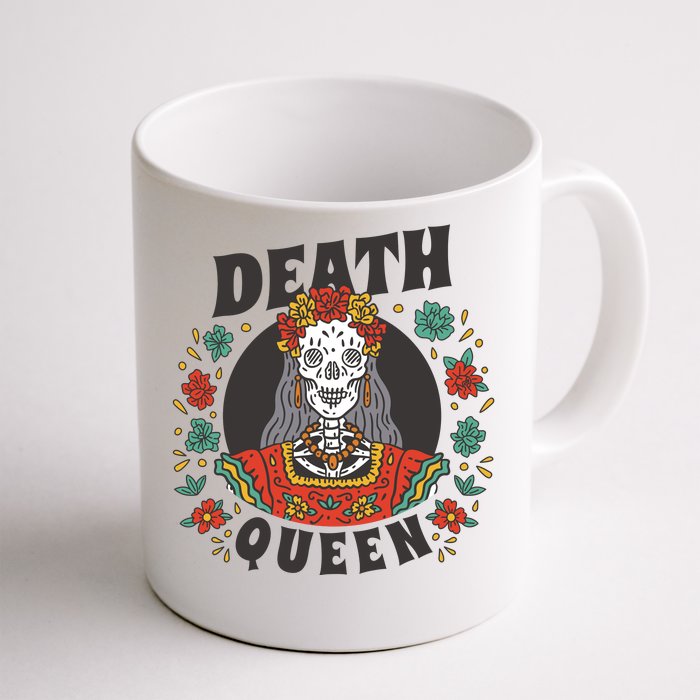 Death Queen Floral Front & Back Coffee Mug