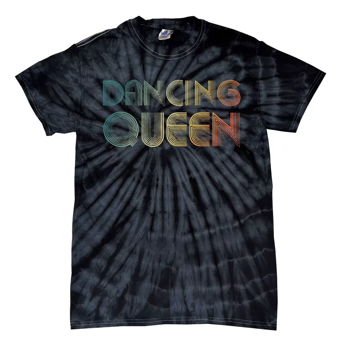 Disco Queen Funky Vintage 70s 80s For Dance Parties Tie-Dye T-Shirt