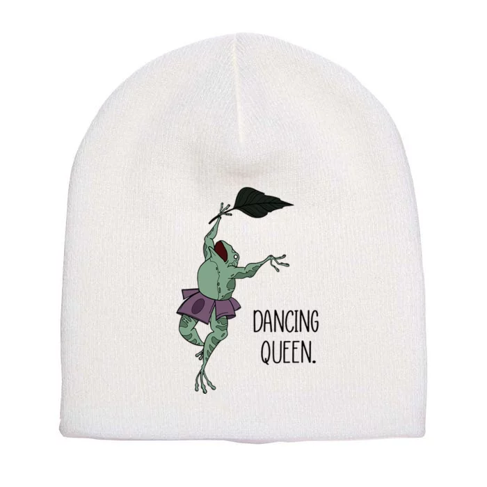 Dancing Queen Frog Ballet Dance Short Acrylic Beanie