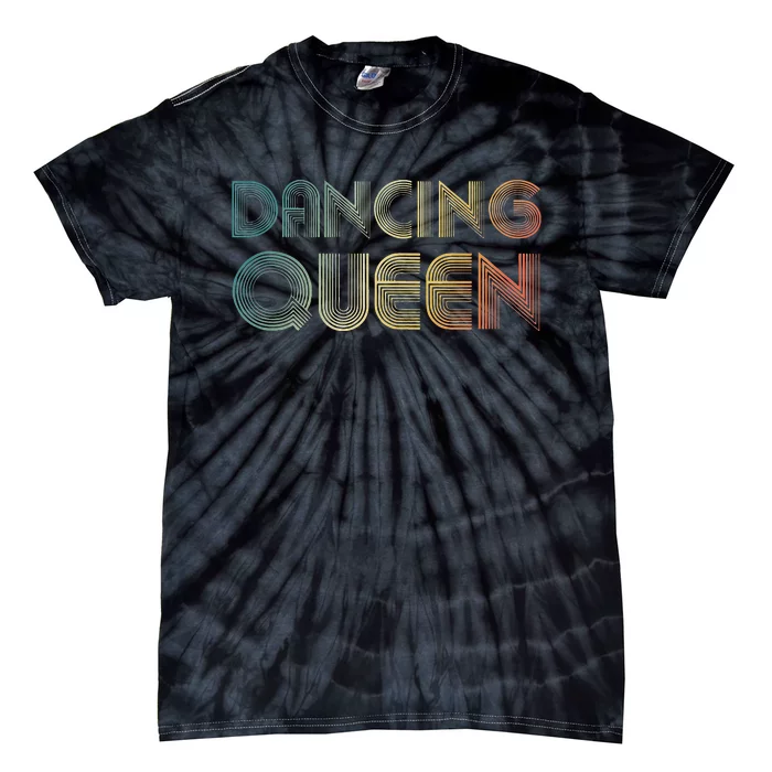 Disco Queen Funky Vintage 70s 80s For Dance Parties Tie-Dye T-Shirt