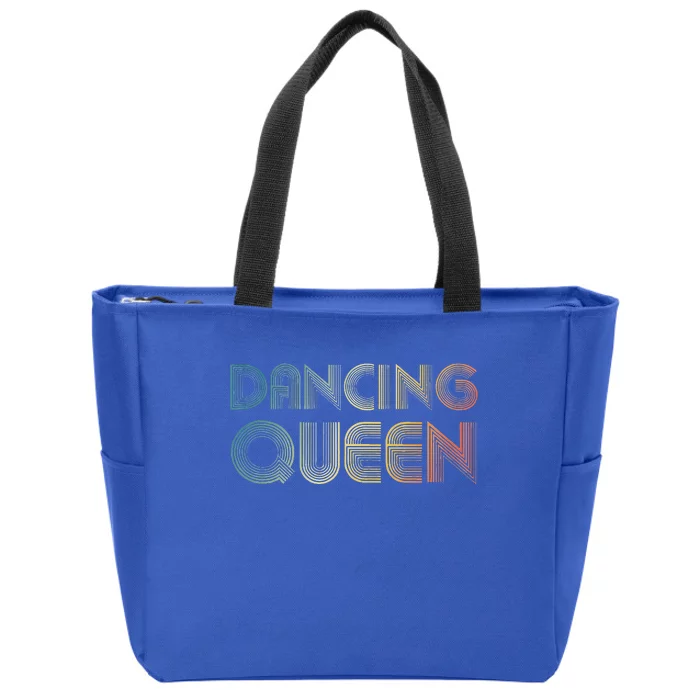 Disco Queen Funky Vintage 70s 80s For Dance Parties Zip Tote Bag